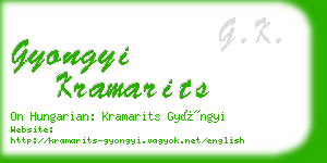 gyongyi kramarits business card